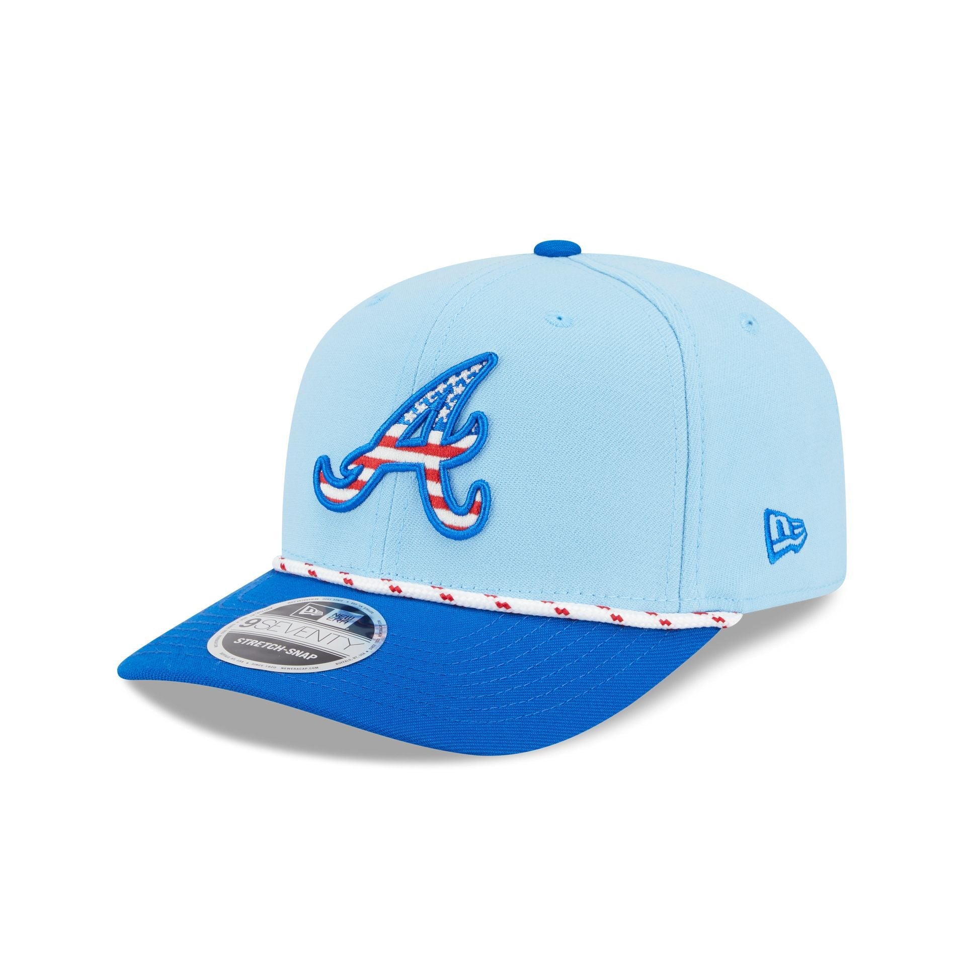 Atlanta Braves Independence Day 2025 9SEVENTY Stretch-Snap Hat