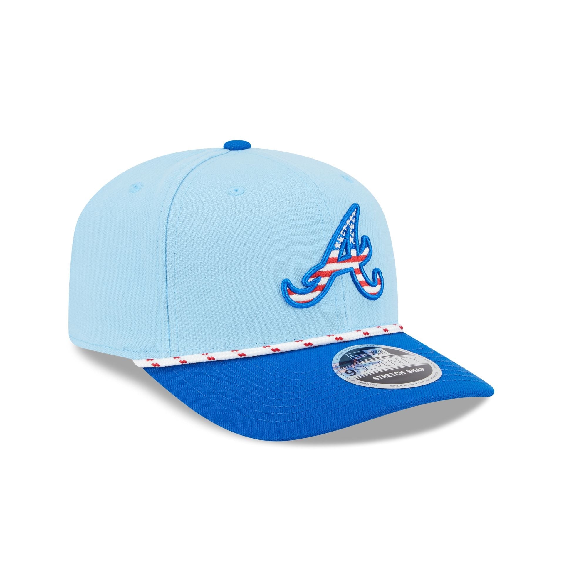 Atlanta Braves Independence Day 2025 9SEVENTY Stretch-Snap Hat