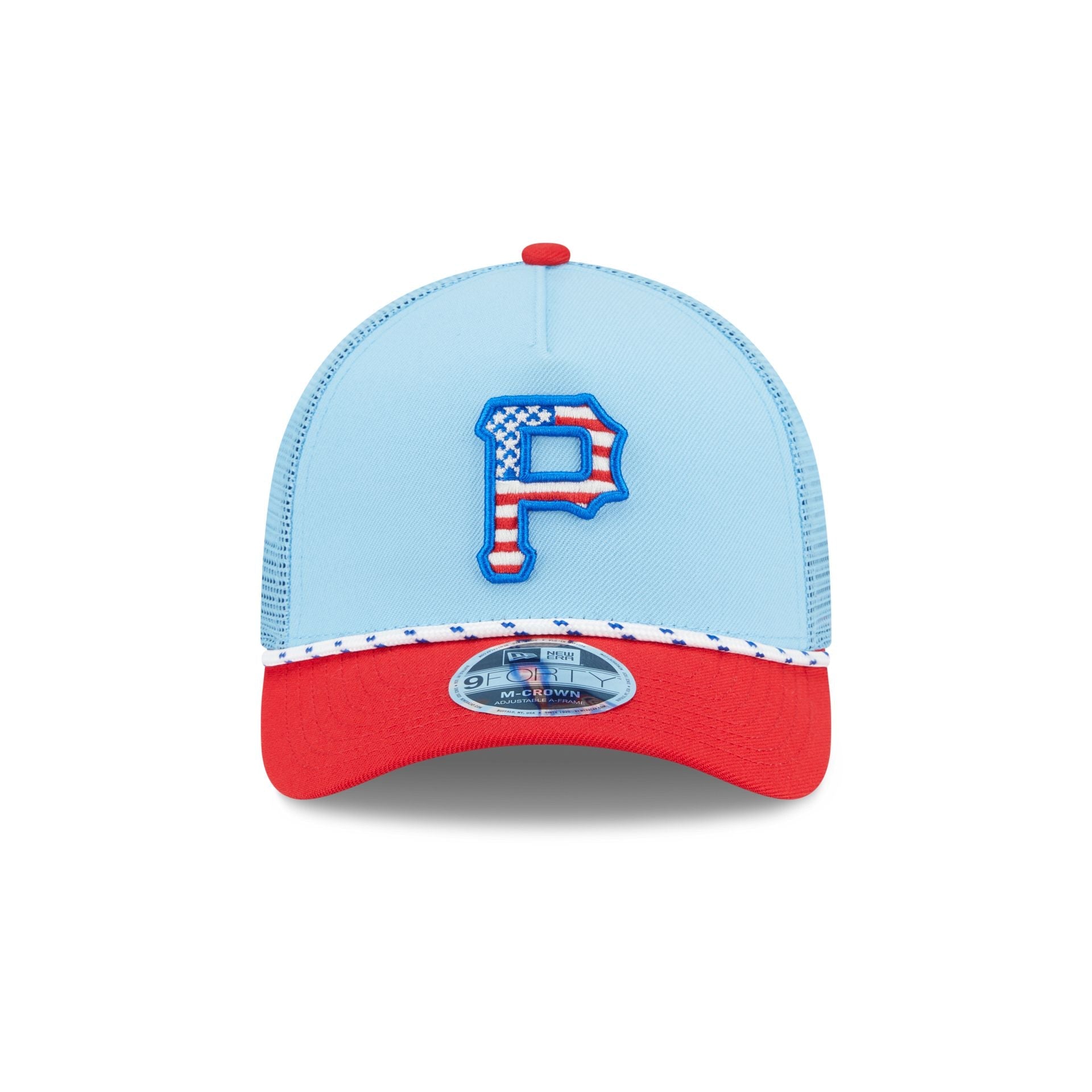 Pittsburgh Pirates Independence Day 2025 9FORTY M-Crown A-Frame Trucker Hat