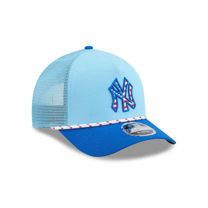 New York Yankees Independence Day 2025 9FORTY M-Crown A-Frame Trucker Hat