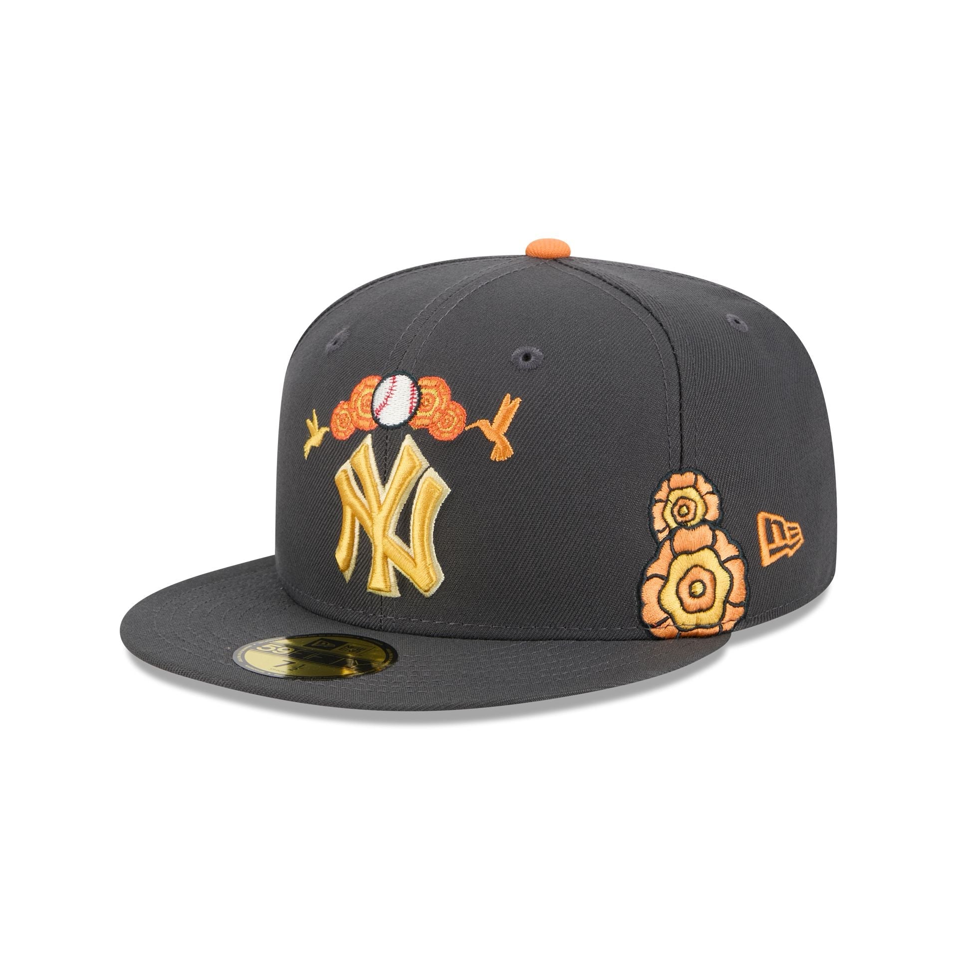 New York Yankees Day of the Dead Graphite 59FIFTY Fitted Hat