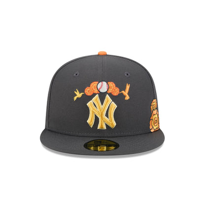 New York Yankees Day of the Dead Graphite 59FIFTY Fitted Hat