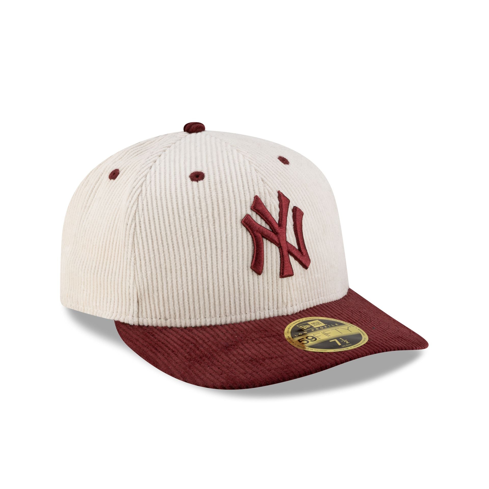 New York Yankees Cord Cream Low Profile 59FIFTY Fitted Hat