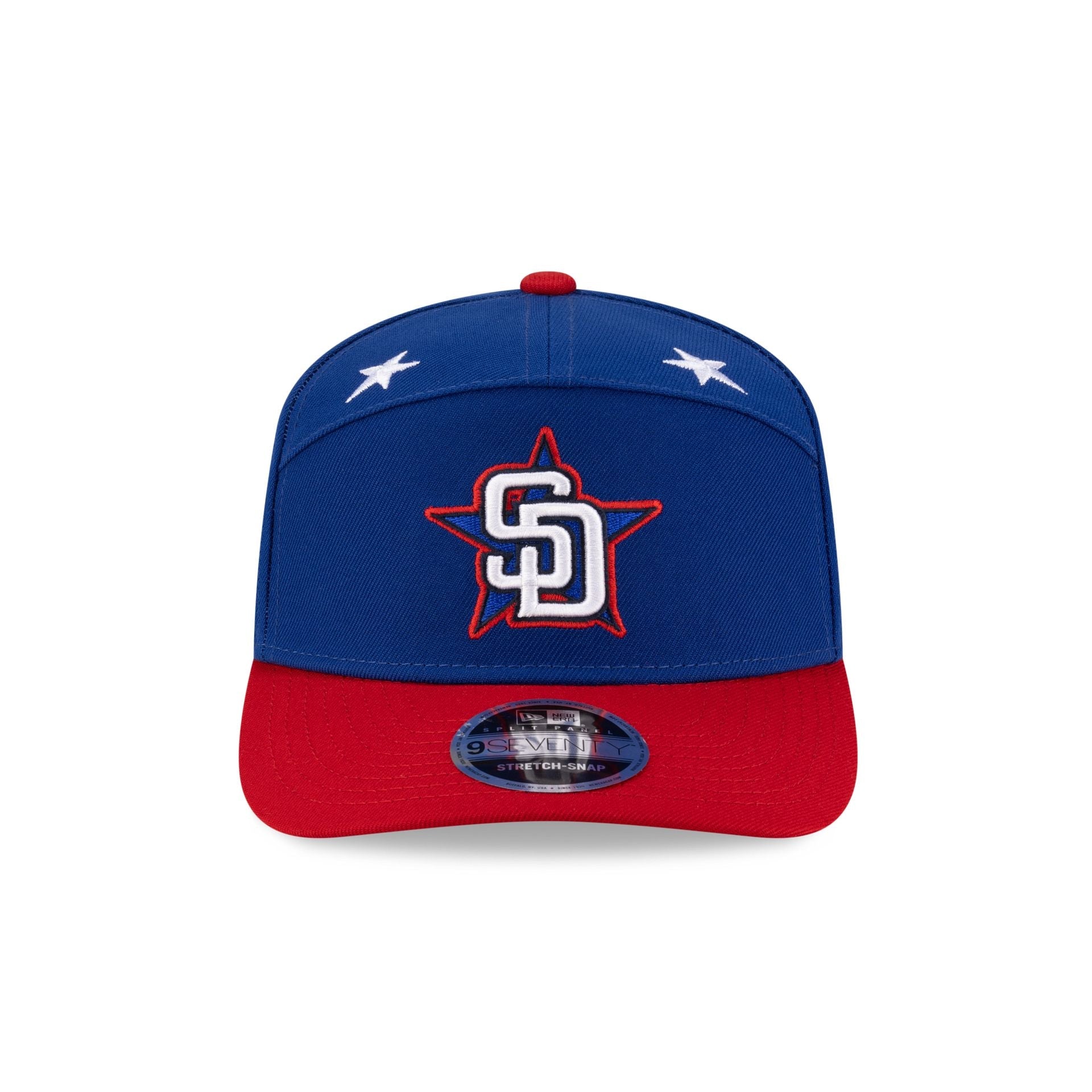 San Diego Padres 2025 All-Star Game Workout Split Panel 9SEVENTY Stretch-Snap Hat
