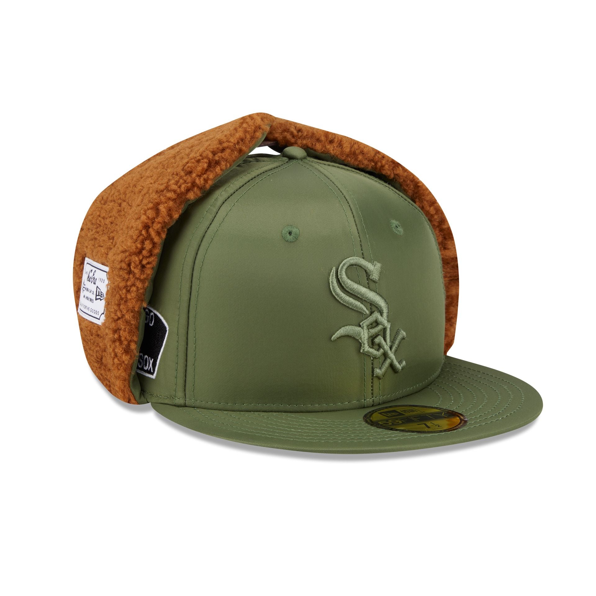 Alpha Industries x Chicago White Sox Olive Green Dog Ear 59FIFTY Fitted Hat