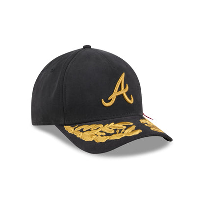 Alpha Industries x Atlanta Braves Black 9FORTY M-Crown A-Frame Snapback Hat
