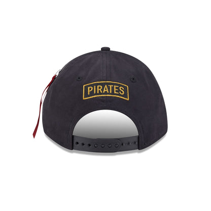 Alpha Industries x Pittsburgh Pirates Black 9FORTY M-Crown A-Frame Snapback Hat