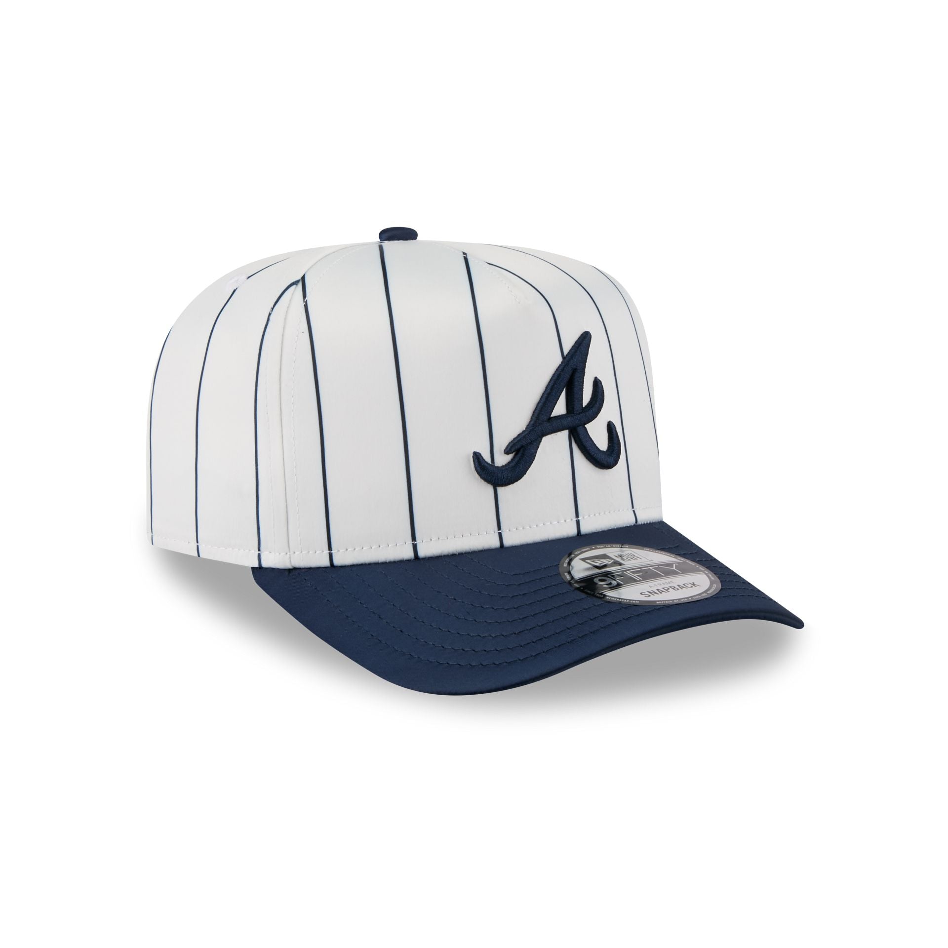 Atlanta Braves Satin Pinstripe 9FIFTY A-Frame Snapback Hat