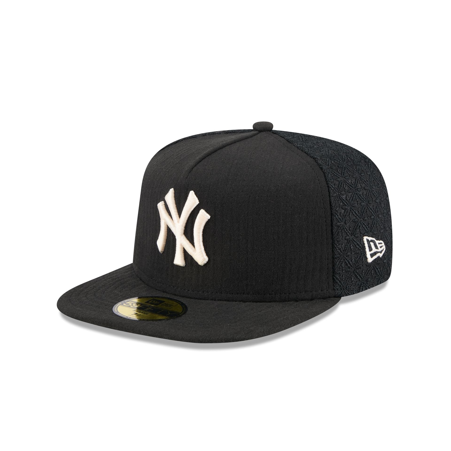 New York Yankees Black Mesh 59FIFTY A-Frame Fitted Hat