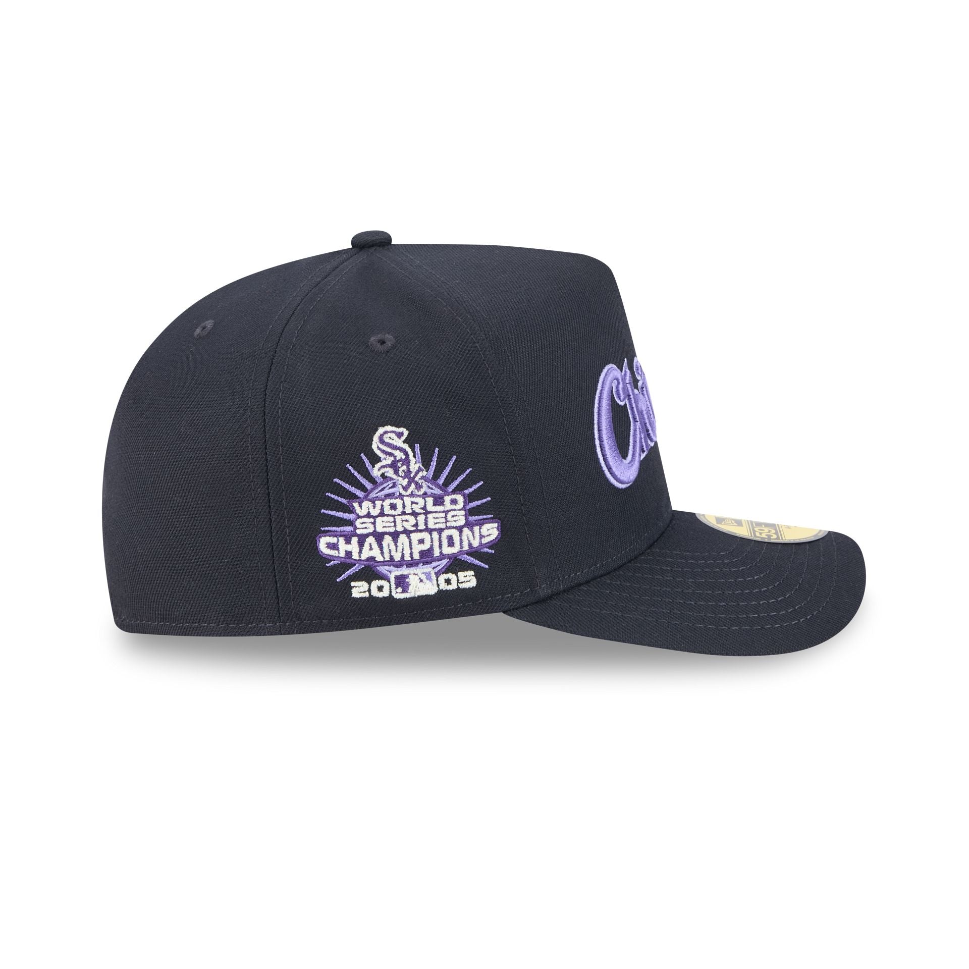 Chicago White Sox Navy Lavender 59FIFTY A-Frame Fitted Hat