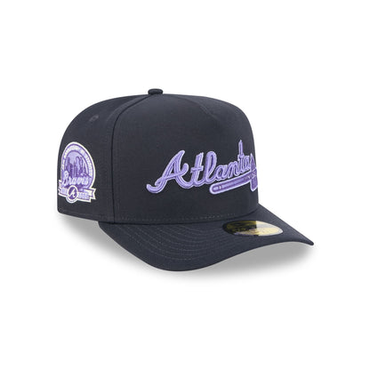 Atlanta Braves Navy Lavender 59FIFTY A-Frame Fitted Hat