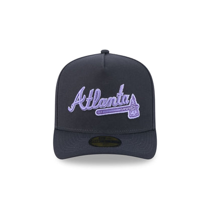Atlanta Braves Navy Lavender 59FIFTY A-Frame Fitted Hat