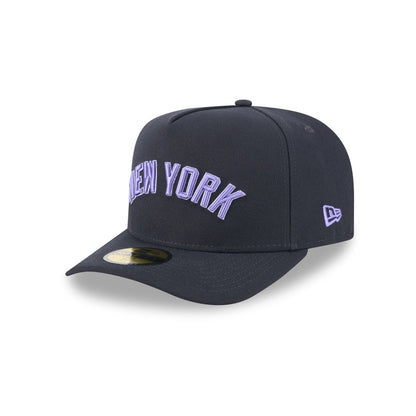 New York Yankees Navy Lavender 59FIFTY A-Frame Fitted Hat