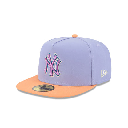 New York Yankees Lavender 59FIFTY A-Frame Fitted Hat