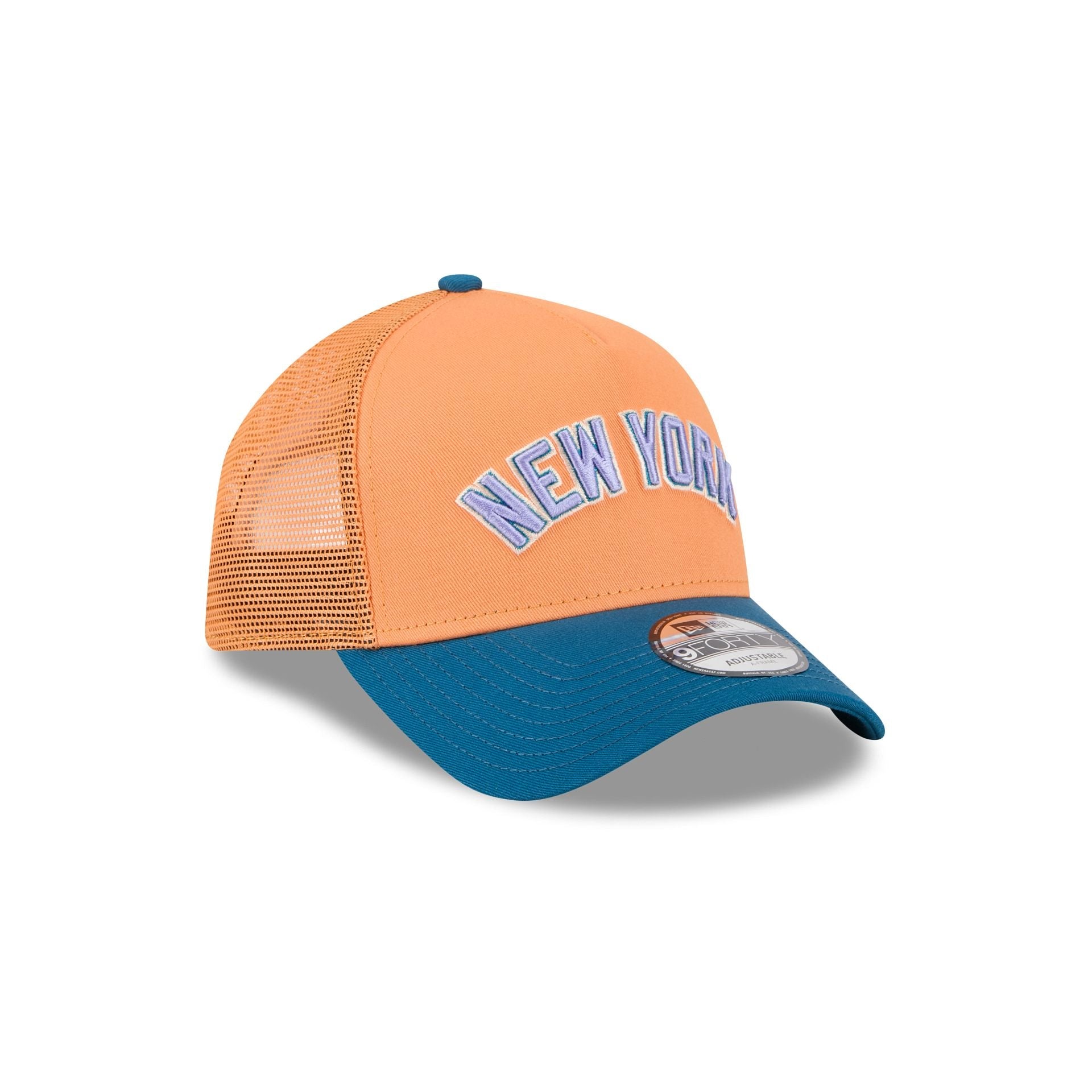New York Yankees Orange Glaze 9FORTY A-Frame Trucker Hat