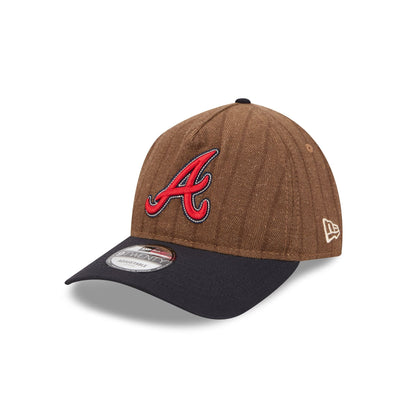 Atlanta Braves Three Looms Wool Pinstripe 9TWENTY A-Frame Adjustable Hat