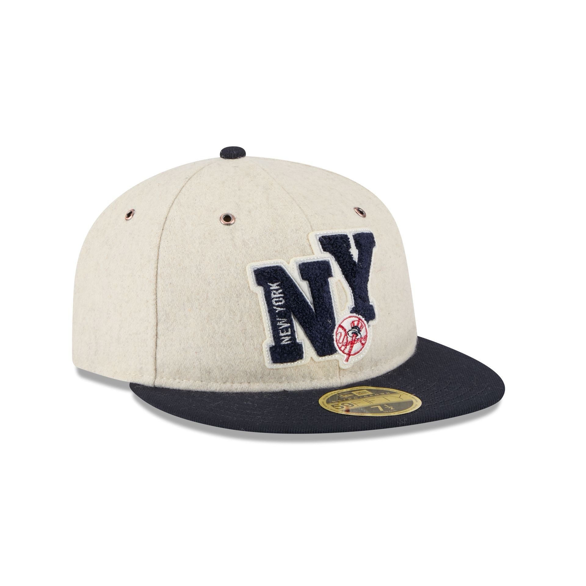 New York Yankees Wool Letterman Retro Crown 59FIFTY Fitted Hat