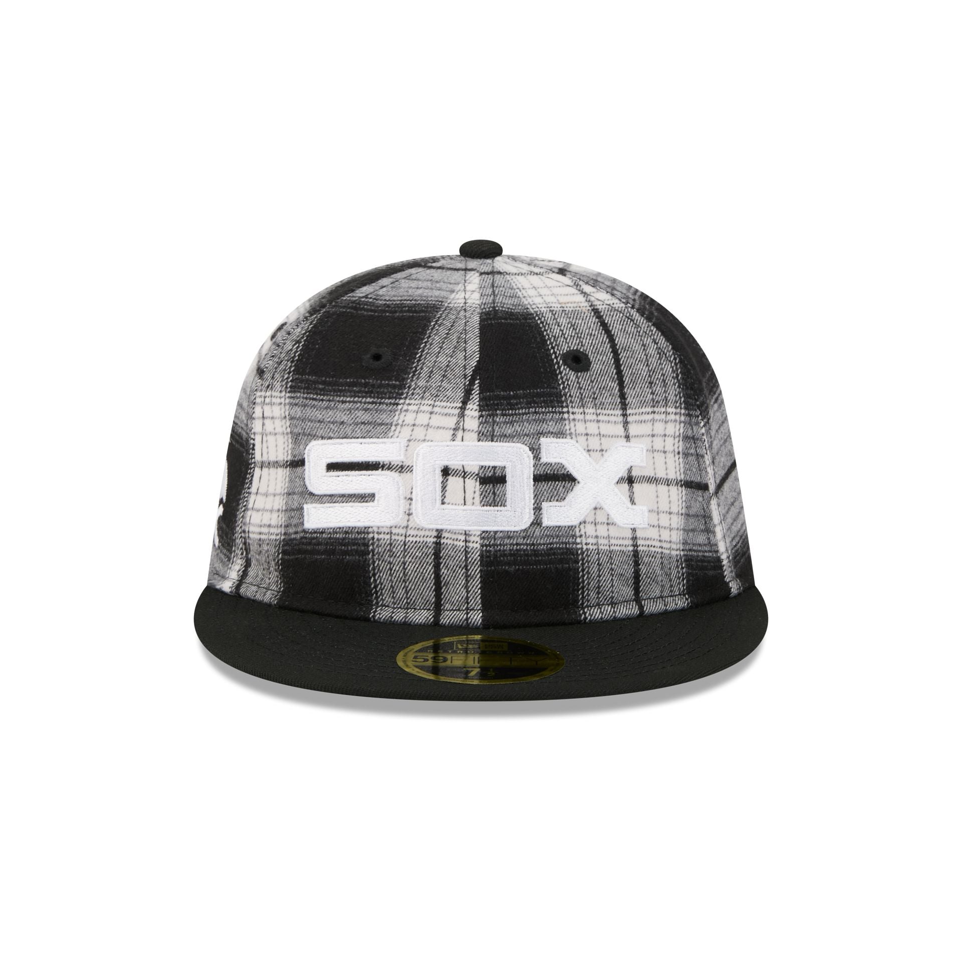 Chicago White Sox Grunge Plaid Retro Crown 59FIFTY Fitted Hat