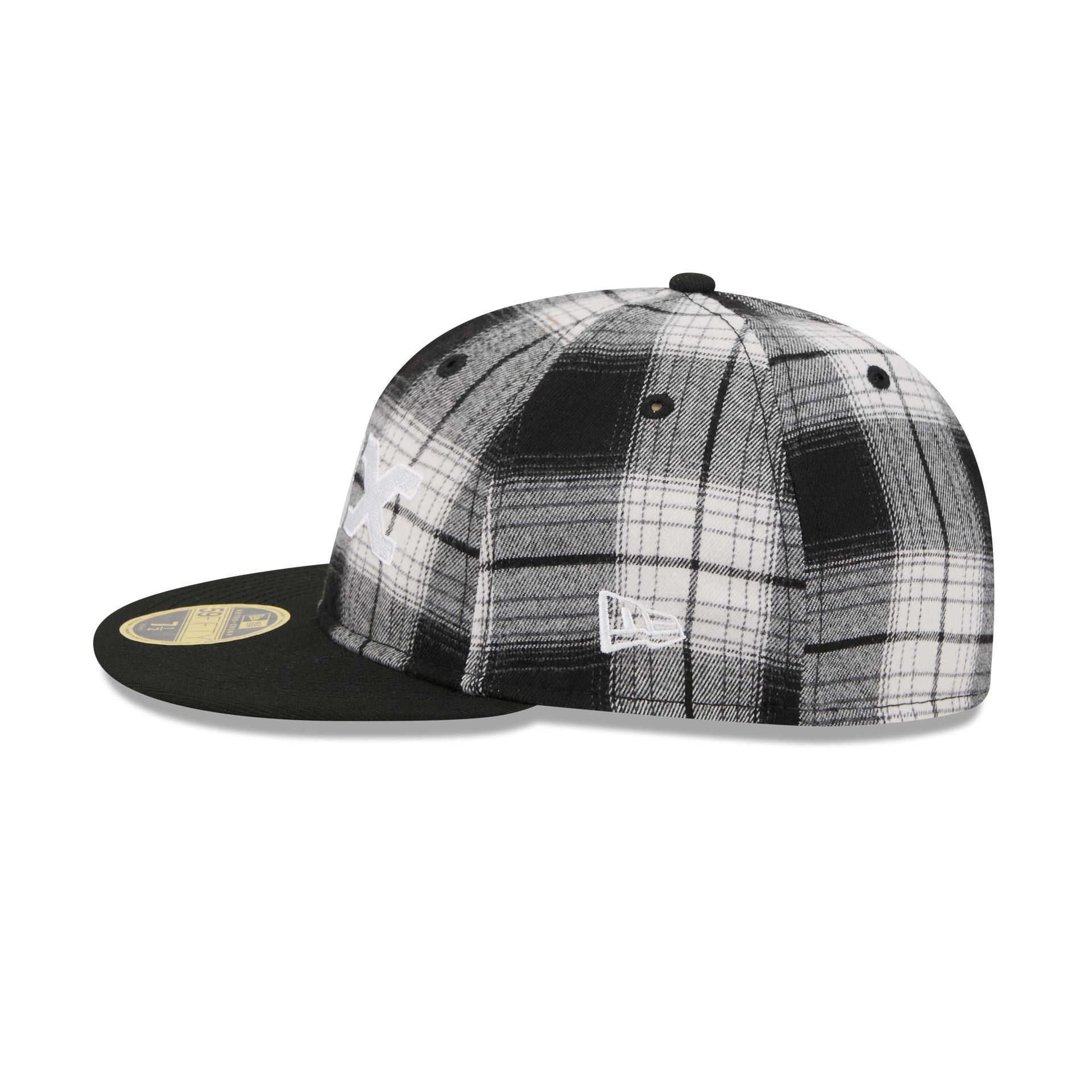 Chicago White Sox Grunge Plaid Retro Crown 59FIFTY Fitted Hat