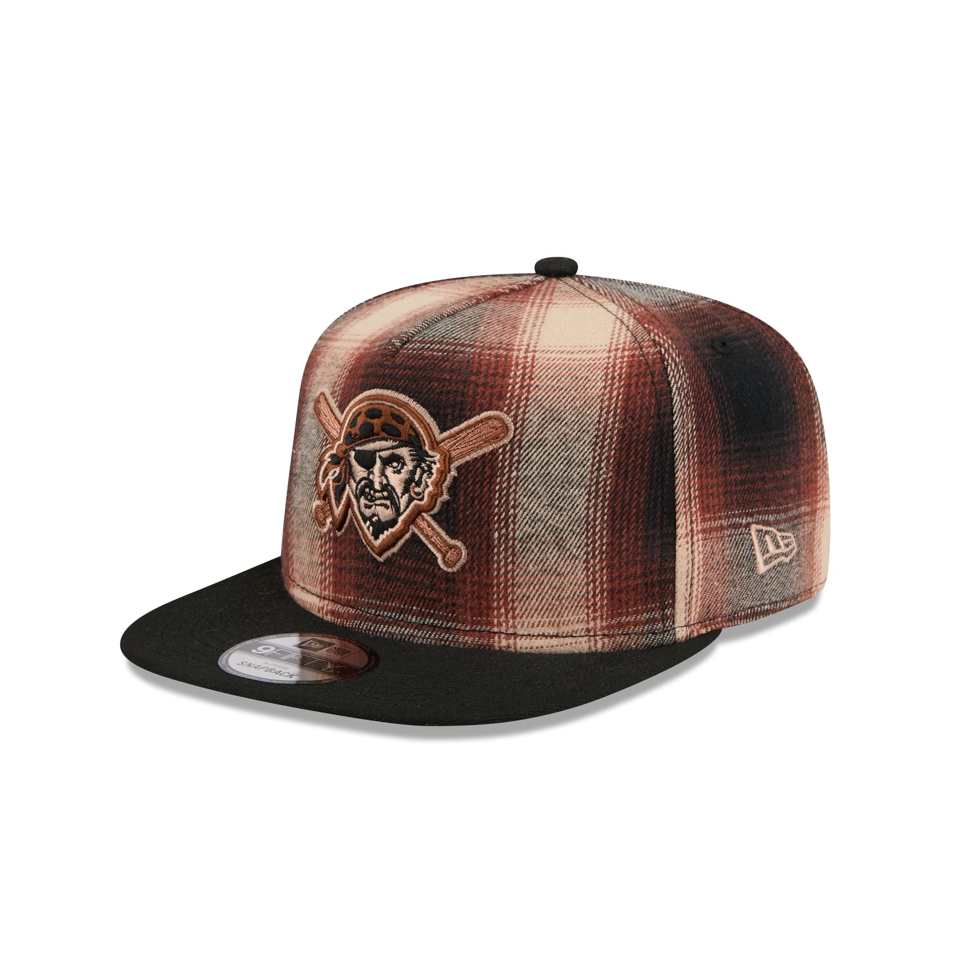 Pittsburgh Pirates Grunge Plaid 9FIFTY A-Frame Adjustable Hat