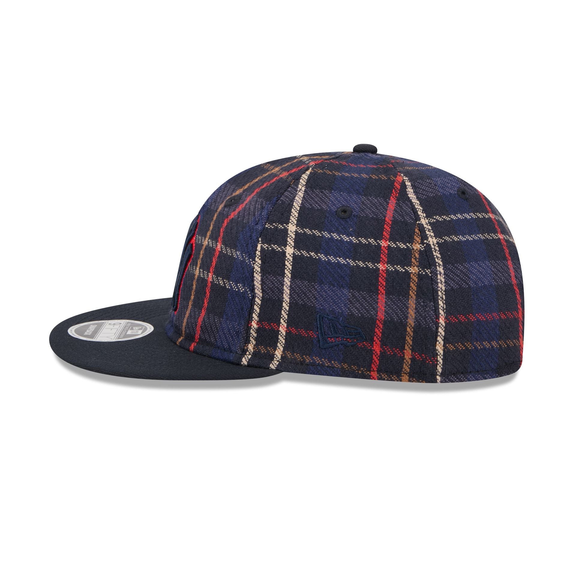 New York Yankees Grunge Plaid Retro Crown 9FIFTY Adjustable Hat