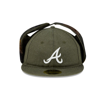 Atlanta Braves Three Looms Cotton Twill Camo Retro Crown Dog Ear 59FIFTY Fitted Hat