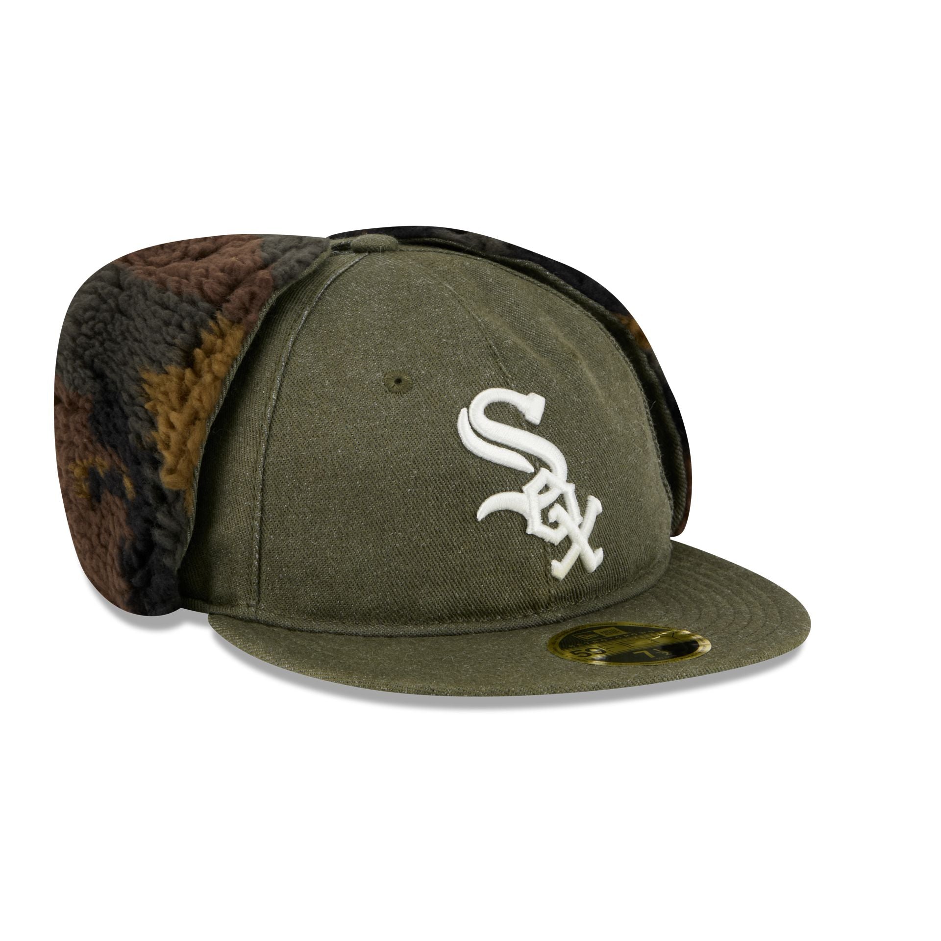 Chicago White Sox Three Looms Cotton Twill Camo Retro Crown Dog Ear 59FIFTY Fitted Hat