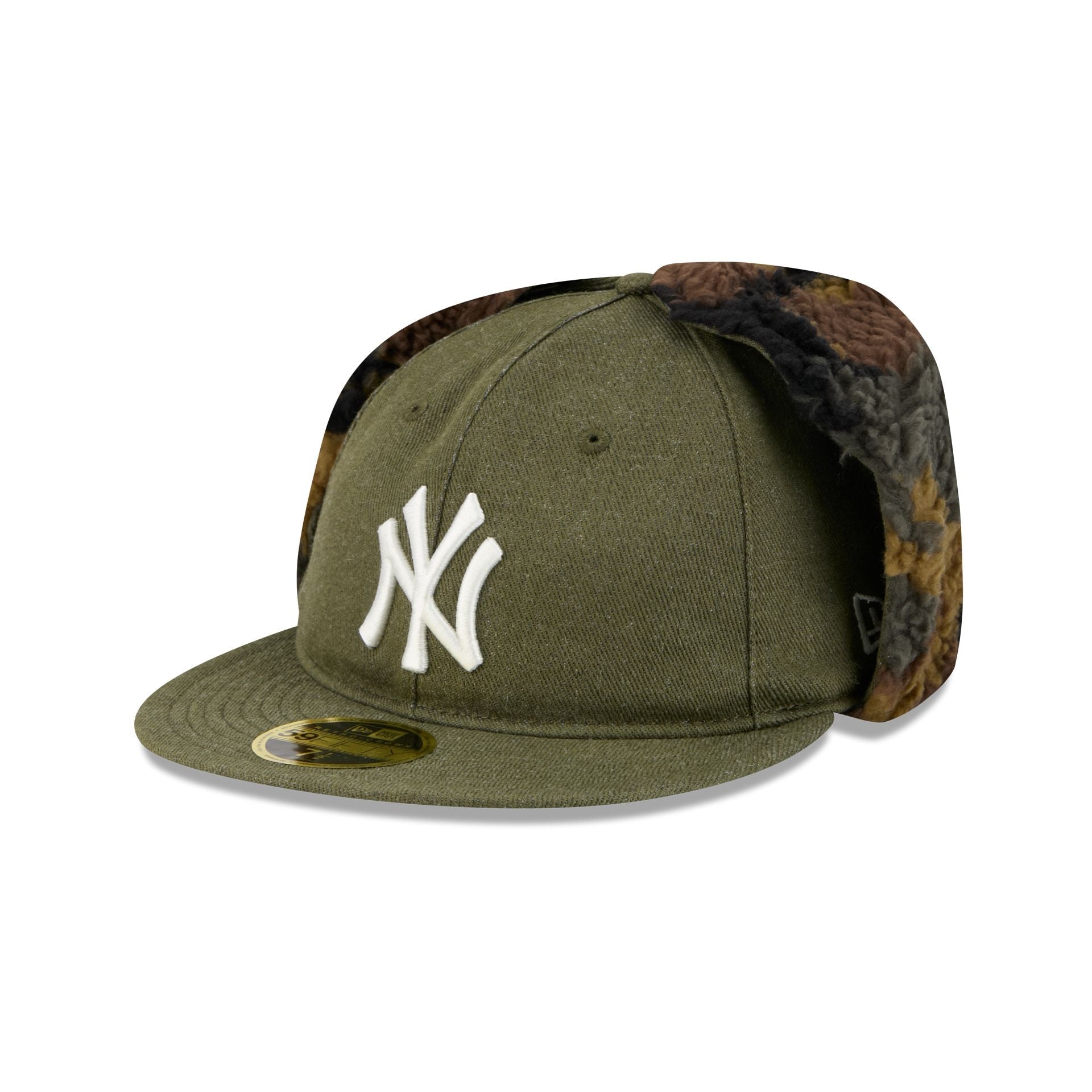 New York Yankees Three Looms Cotton Twill Camo Retro Crown Dog Ear 59FIFTY Fitted Hat
