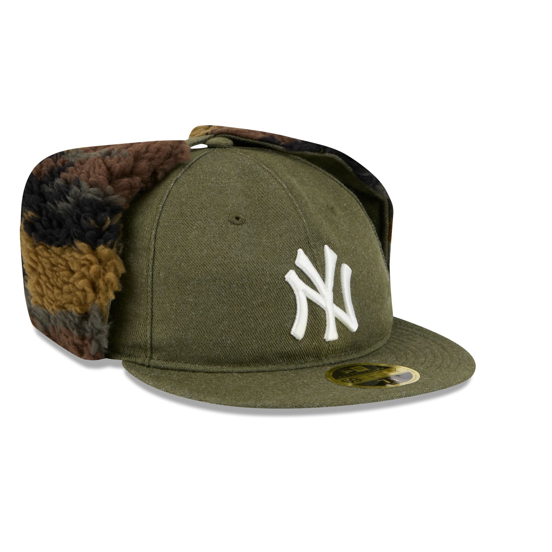New York Yankees Three Looms Cotton Twill Camo Retro Crown Dog Ear 59FIFTY Fitted Hat