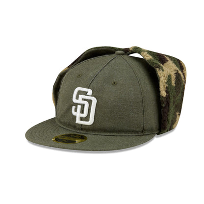 San Diego Padres Three Looms Cotton Twill Camo Retro Crown Dog Ear 59FIFTY Fitted Hat