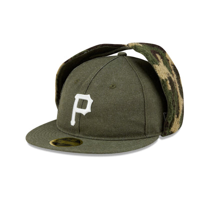 Pittsburgh Pirates Three Looms Cotton Twill Camo Retro Crown Dog Ear 59FIFTY Fitted Hat