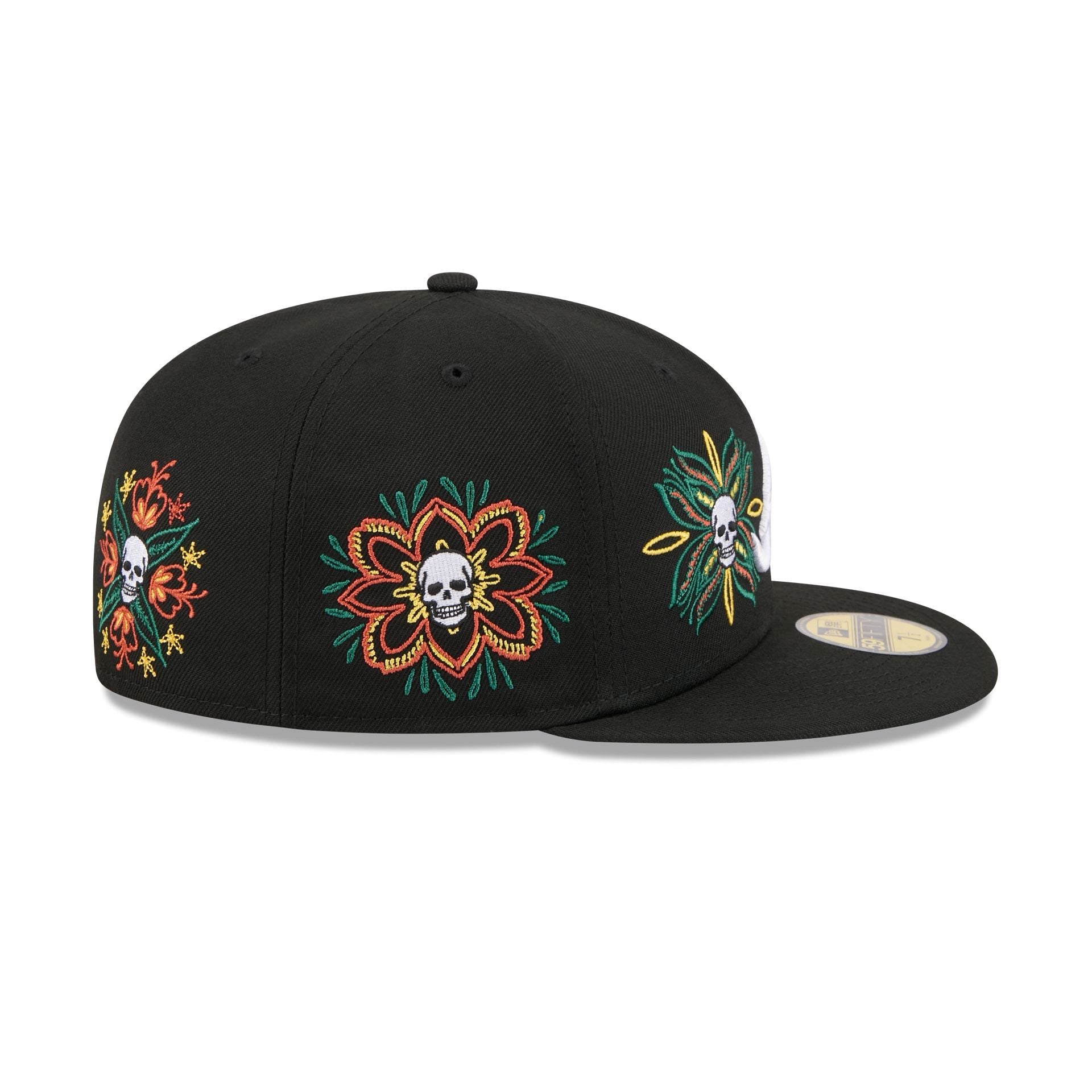 Atlanta Braves Day of the Dead Skull & Flowers 59FIFTY Fitted Hat