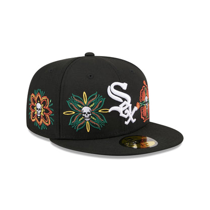 Chicago White Sox Day of the Dead Skull & Flowers 59FIFTY Fitted Hat