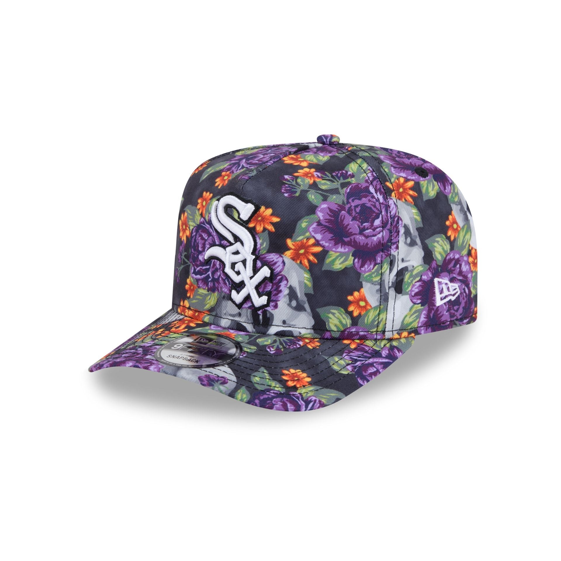 Chicago White Sox Day of the Dead Skull & Roses 9FIFTY A-Frame Snapback