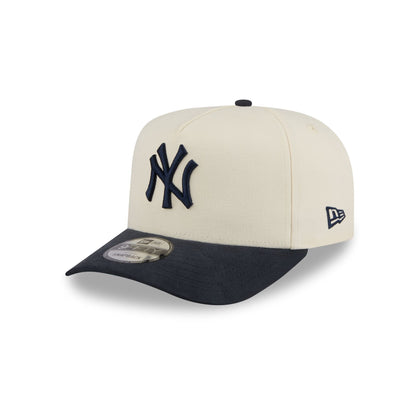 New York Yankees Cotton Brush Chrome Pre-Curve 9FIFTY A-Frame Snapback Hat