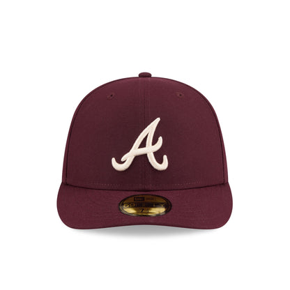 Atlanta Braves Maroon Pre-Curve 59FIFTY Fitted Hat