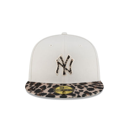 New York Yankees Leopard Print Visor 59FIFTY Fitted Hat