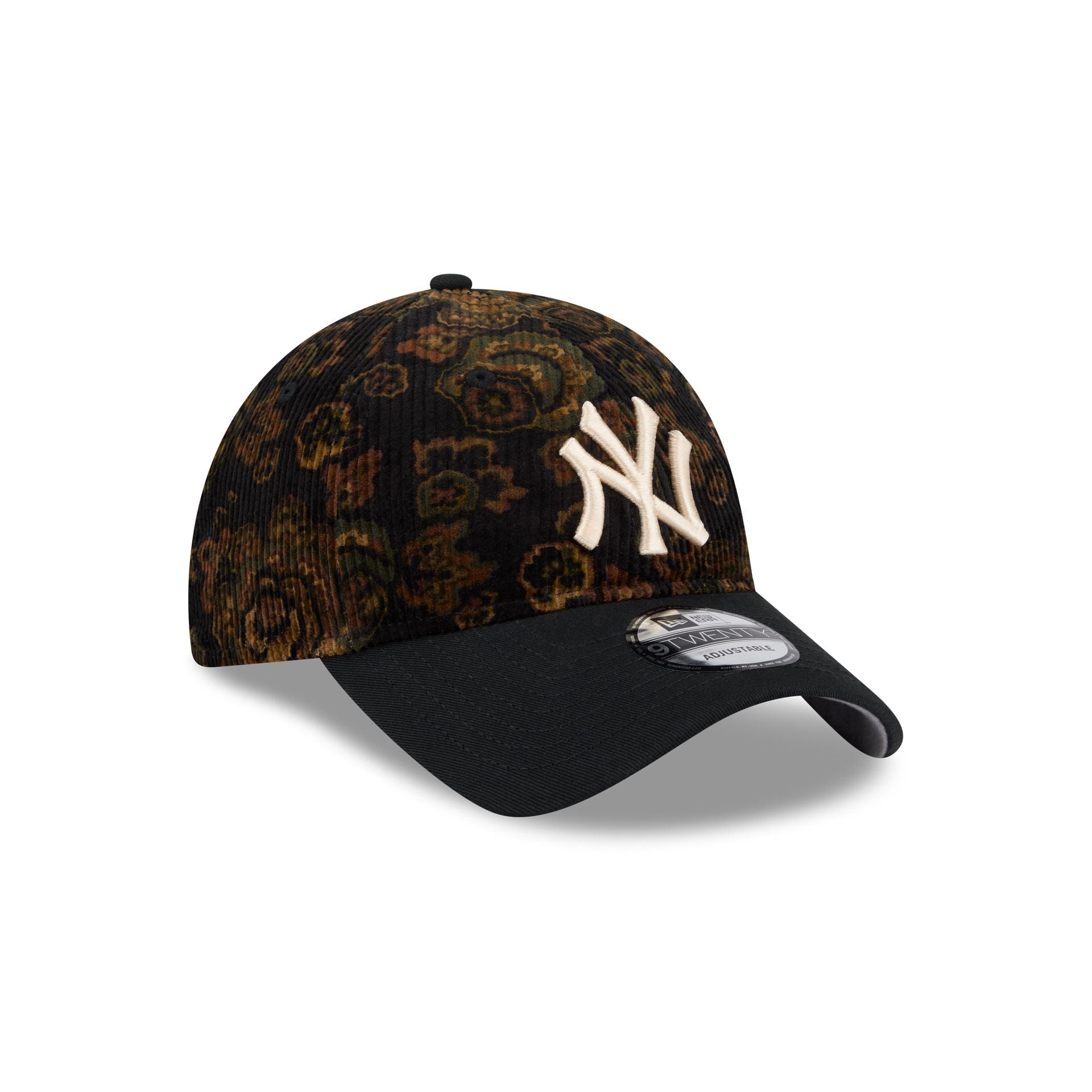 New York Yankees Three Looms Floral Corduroy 9TWENTY Adjustable Hat