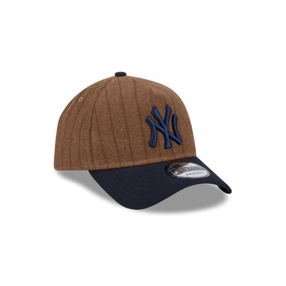 New York Yankees Three Looms Wool Pinstripe 9FORTY A-Frame Snapback Hat