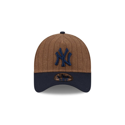 New York Yankees Three Looms Wool Pinstripe 9FORTY A-Frame Snapback Hat