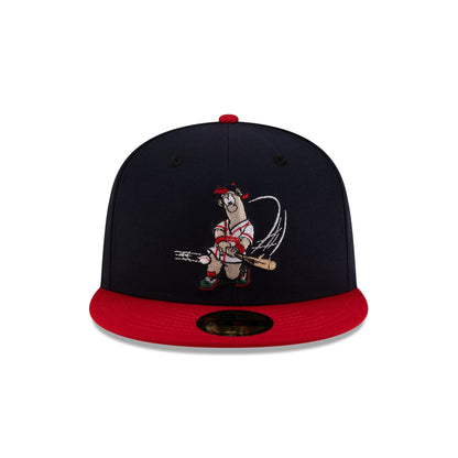 Atlanta Braves Mascot Navy 59FIFTY Fitted Hat