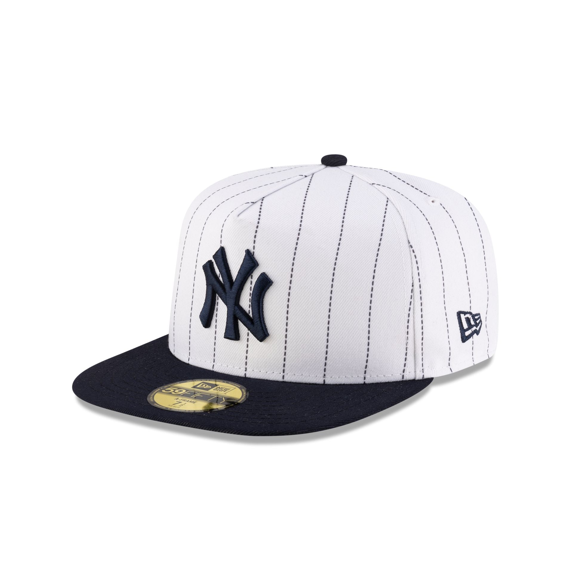 Just Caps League Sidepatch Pinstripe New York Yankees 59FIFTY A-Frame Fitted Hat