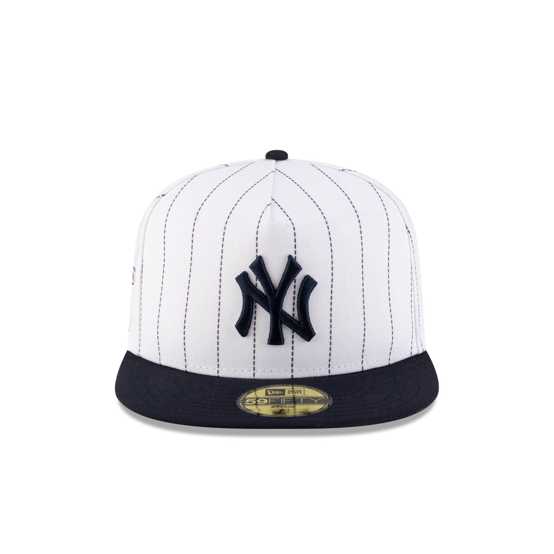 Just Caps League Sidepatch Pinstripe New York Yankees 59FIFTY A-Frame Fitted Hat