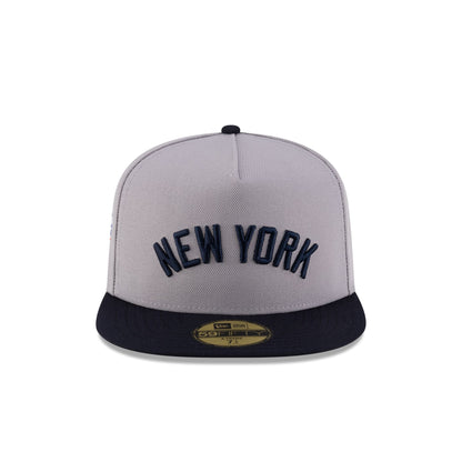 Just Caps League Sidepatch Gray New York Yankees 59FIFTY A-Frame Fitted Hat